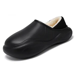 Winter warm fleece-lined slip-on cotton shoes casual indoor outdoor couple slippers