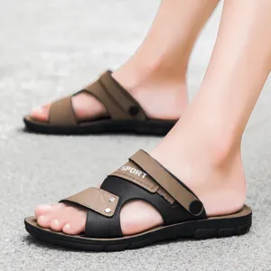Herren Outdoor offene Zeh Freizeit Sandalen Sommer atmungsaktive Strandschuhe flach.