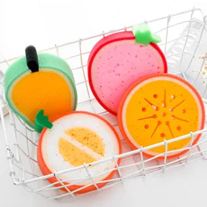 Spugna di Pulizia a Forma di Frutta Carina Spugna di Pulizia Ispessita Multifunzionale Spugna per Piatti da Cucina