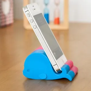 Cute Cartoon Whale Phone Holder Portable Desktop Smartphone Stand Mini Plastic Cell Phone Support Desk Accessories