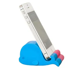 Mini whale phone stand cute desktop mobile phone holder creative plastic bracket for desk