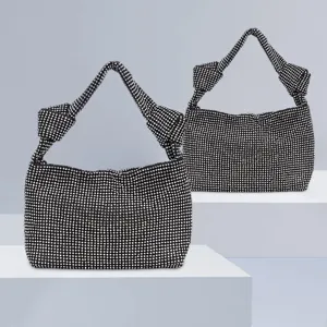 Γυναικείου Βραδινή Τσάντα Αστραφτερή Strass Clutch Τσάντα Χειρός Πολυτελείας Γάμος Συμπόσιο Συνθετικό Δέρμα Λαμπερή Τσάντα