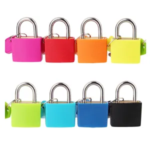 Small Metal Padlock Colorful Mini Padlock With Two Keys For Luggage Suitcase Backpack Student Dormitory Locker