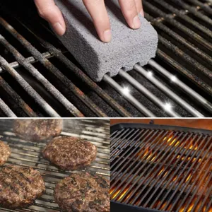 Brique de Nettoyage BBQ Pierre de Gril Outil de Nettoyage pour Barbecue Extérieur Plancha Éliminateur de Graisse et de Rouille Ustensile de Cuisine