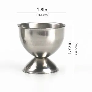 Edelstahl Eierbecher Eierständer für Küche, Frühstück und Hotel gekochtes Ei Halter 4,6cm