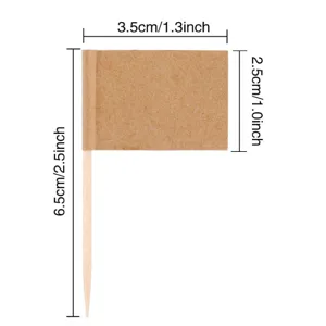 Kraft toothpick flags cake toppers baking decoration party dessert fruit burger picks