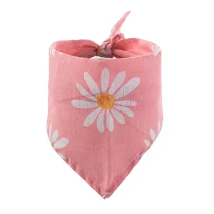 Bandana pour animaux de compagnie rose marguerite, foulard floral mignon pour chat et chien.