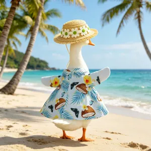 Tenue d'oie hawaïenne pour porche 23 pouces chemise chapeau jardin cour décoration