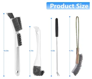 Set di spazzole per la pulizia della gabbia per uccelli con varie dimensioni, utensili resistenti.