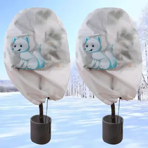 Funda protectora de invierno para plantas antiheladas con tierno diseño de zorro 2pcs