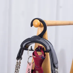 Wardrobe arched bag hook multi-functional belt tie scarf hanger organizer for closet storage
