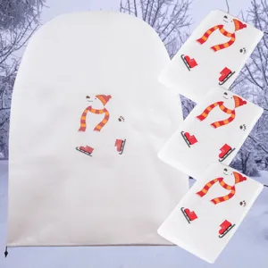 Winter plant cover non-woven frost protection bag with cute cartoon polar bear print for cold weather