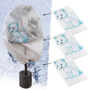 Cubierta de protección de invierno para plantas antihielo con lindo diseño de zorro ártico
