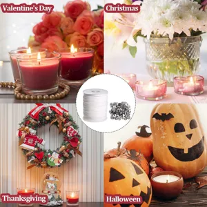 DIY candle wick spool and metal base set for handmade scented candles making supplies