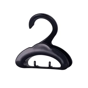 Multi-functional arched bag hanger black plastic belt scarf hook for wardrobe organization