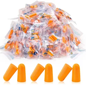 Tappi per Orecchie in Schiuma Morbida per Sonno Antirumore Riduzione del Rumore Tappi per Orecchie Riutilizzabili Protezione Uditiva Arancione