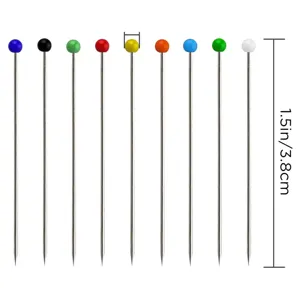Épingles à tête colorée pour la couture, les loisirs créatifs et le bricolage, 1.5 pouces.
