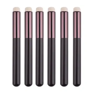 Professional Round Lip Brush Portable Lipstick Smudge Brush Soft Synthetic Fiber Bristles Makeup Tool for Precise Application