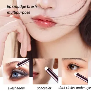 Versatile makeup brush for lip smudging, eyeshadow, concealer and dark circles under the eyes.