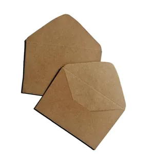 Retro kraftpapier envelop set minimalistisch ontwerp wenskaarten briefpapier 2 stuks