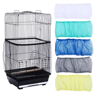 Copertura Traspirante per Gabbia per Uccelli Rete di Nylon Raccoglitore di Semi Protezione Antipolvere per Pappagalli Accessori per Animali