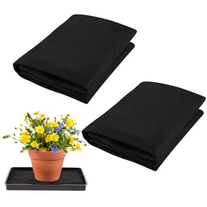 Alfombrilla Capilar Negra para Plantas Sistema de Riego Automático Invernadero Germinación de Plantas en Maceta Alfombrilla de Fieltro con Etiquetas