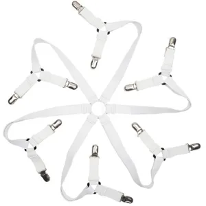 12-clip bed sheet fastener anti-slip elastic straps holder for mattress cover quilt sofa.