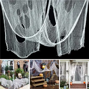 White Halloween creepy cloth spooky gauze netting for haunted house party decoration props