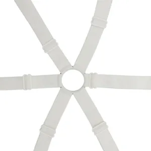 Adjustable 6-way bed sheet fastener straps with elastic bands for secure anti-slip cover holding.