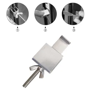 Draagbaar deurslot voor reizen hotel veiligheid robuuste metalen deurstopper slot beveiliging.