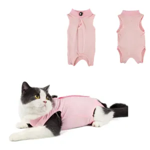 Cat Recovery Suit Modal Anti Lick Surgery Recovery Shirt Breathable Spay Suit For Cats Kitten Weaning Clothes Pet Apparel
