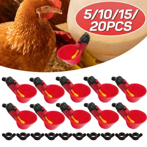 Abbeveratoio Automatico per Pollli ciotola di Plastica Tazza da Bere per Pollame Attrezzatura per Irrigazione