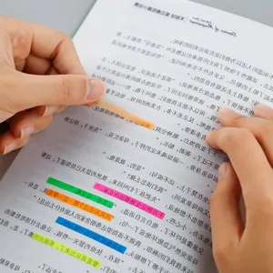 Notes autocollantes fluorescentes translucides onglets d'index blocs de memoire
