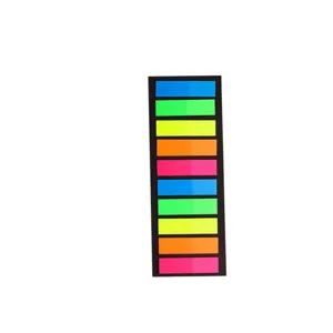 Bunte PET Haftnotizen transparente Neon Notizzettel Index Markierungserinnerungen für Büro
