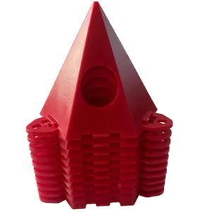 Rote Kunststoff Pyramiden Farbständer für Holzbearbeitung und Leinwand Malerei Tool.