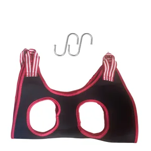 Pet grooming hammock for dogs and cats breathable mesh helper with S hooks hanging bag