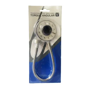 Automotive 360-degree adjustable 1/2 inch torque angle gauge tool in blister packaging