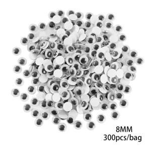 8mm 300pz occhi adesivi movibili googly eyes per bambini artigianato fai da te e giocattoli.