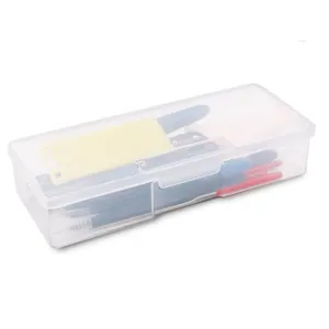 Transparante plastic opbergdoos detailweergave, nette hobbykit containerhoes voor montagewerk