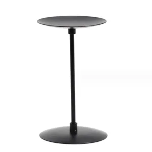 Black metal pillar candle holder decorative tray pedestal stand for home table decor