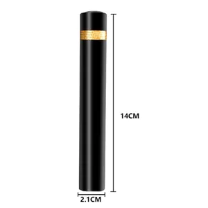 Portable lipstick style air pressure wine bottle opener black and gold 14cm compact tool