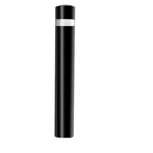 Compact lipstick-style air pressure wine bottle opener with sleek black and silver finish.