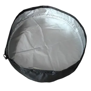 Fundas para tambor impermeables, exterior negro con forro plateado, protector de polvo duradero.