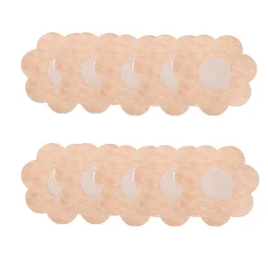 Disposable non-woven flower shaped nipple covers breathable invisible pasties 20pcs