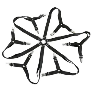 12-clip bed sheet fastener holder non-slip mattress cover straps adjustable gripper for sofa