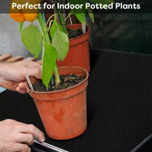 Alfombrilla capilar negra para plantas de maceta de interior, riego hidropónico de invernadero.