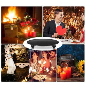 Bandeja portavelas de hierro negro soporte para velas decoracion fiesta boda detalle