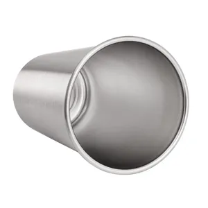 Stainless steel metal cup single layer camping beer mug cold drink tumbler for home outdoor