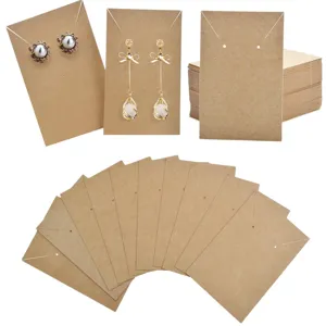 6x9cm Carte per orecchini in carta kraft Espositore per gioielli Confezione DIY 100pz