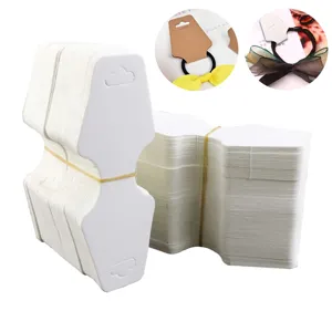 Blank Kraft Paper Jewelry Display Cards Foldable Necklace Hair Tie Packaging Cards For Small Business Retail Display